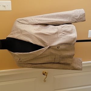 Nine West blazer tan pin stripe with blue